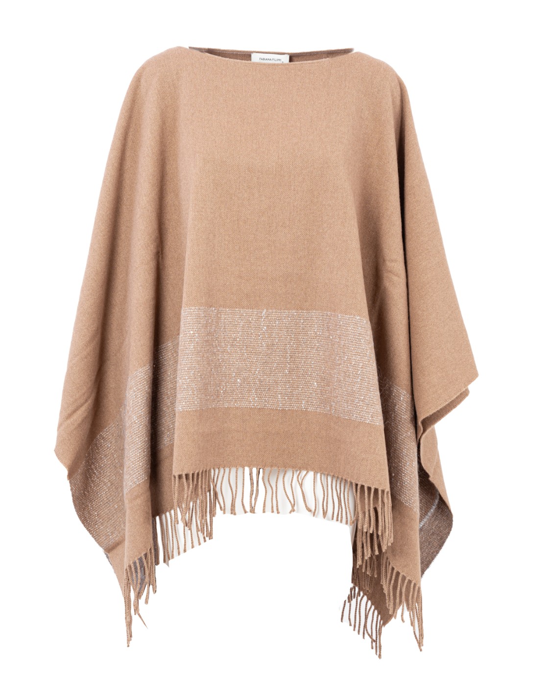 shop FABIANA FILIPPI  Cappa: Fabiana Filippi cappa in lana.
Tessuto di lana, arricchito dal dettaglio sfrangiato.
Dimensioni: 130 x 140 cm.
Tessuto: 75% Lana Vergine 14% Seta 9% Cashmere 5% Poliestere 1% Poliammide.
Fabbricato in Italia.. SAD213A723H915-VR2 number 6631315